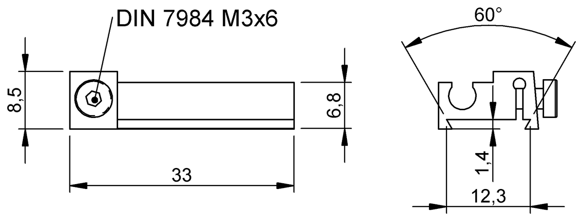 BAM0475 - BAM MC-MP-064-01-1 (Manyetik sensörler için montaj braketleri) - Görsel 2
