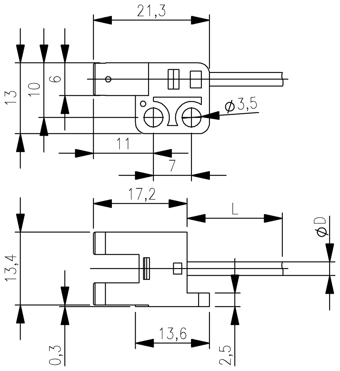 BGL005N - BGL 5K-007-01 (Plastik gövdede çatal ışık bariyerleri) - Görsel 2