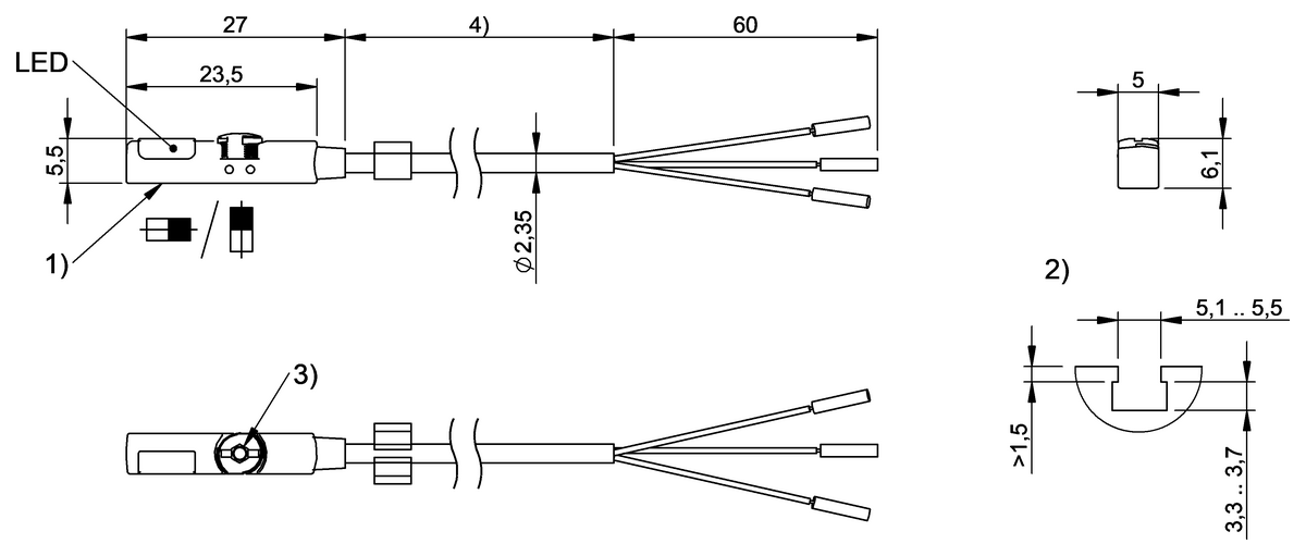 BMF00PN - BMF 235K-HMPS-C-3-P0-01 (Farklı kanal şekilleri için silindir anahtarları) - Görsel 2