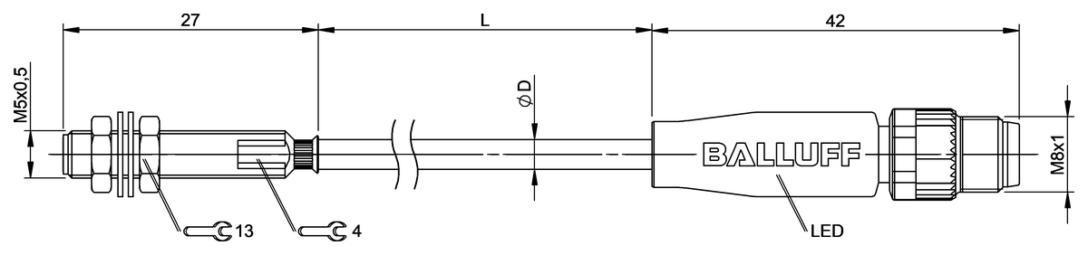 BES05RJ - BES M05ED-NSD08B-ES01-GS49-T (Yüksek sıcaklığa dayanıklı endüktif sensörler) - Görsel 2