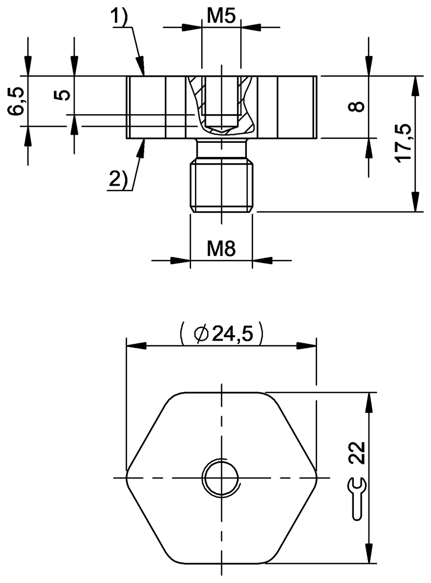 BAM049P - BAM AD-CM-030-R16/M8-4 (Durum İzleme Sensörleri için tutucu düzenekler) - Görsel 2
