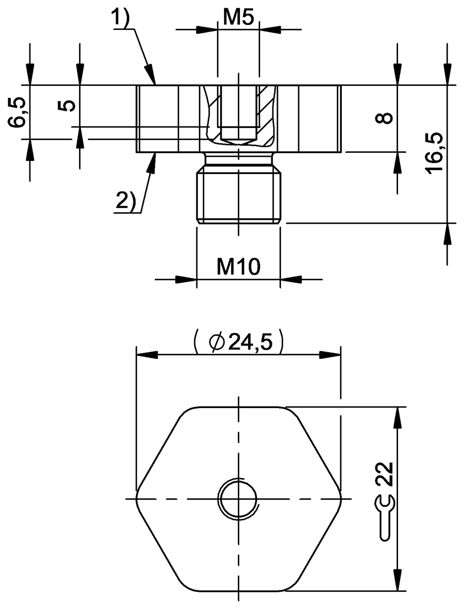 BAM049R - BAM AD-CM-030-R16/M10-4 (Durum İzleme Sensörleri için tutucu düzenekler) - Görsel 2