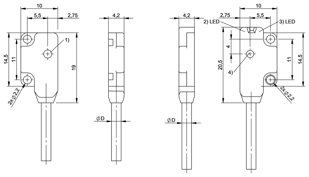 BOS02HK - BOS R030K-NO-RX10-02 (Karşılıklı tip sensörler) - Görsel 2