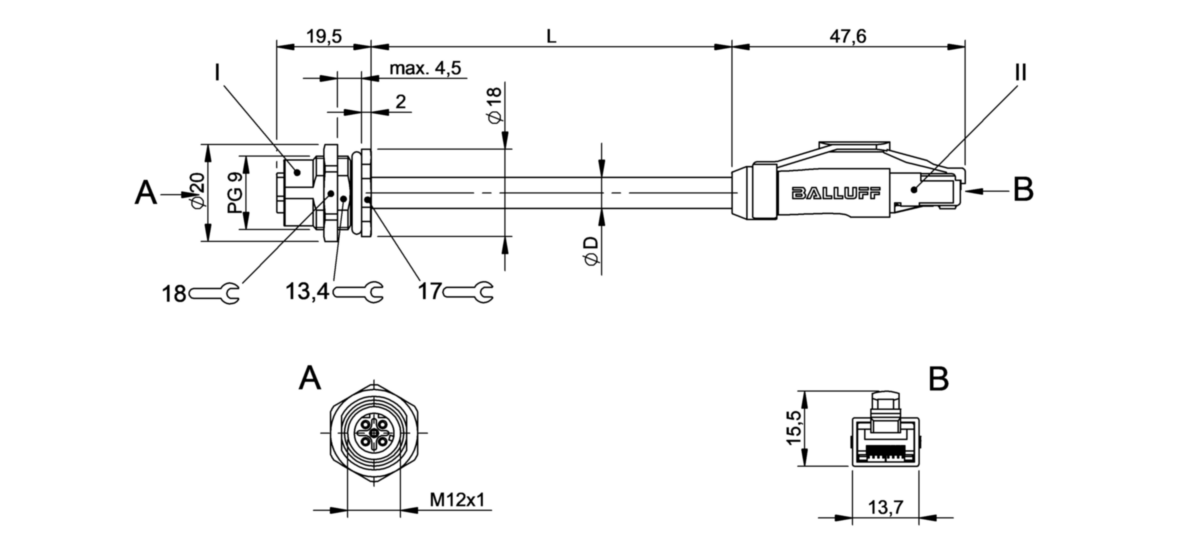 BCC0FZ0 - BCC M415-E834-AG-RP001-100 (Aktarım başlıklı konnektörler) - Görsel 2