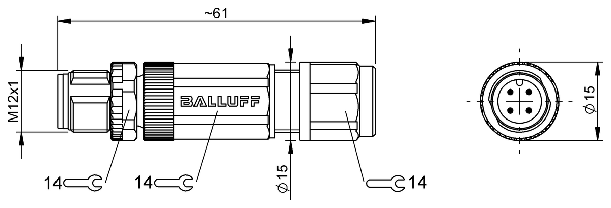 BCC0PFZ - BCC M434-0000-2A-000-41X450-000 (Kablo montaj konnektörleri) - Görsel 2