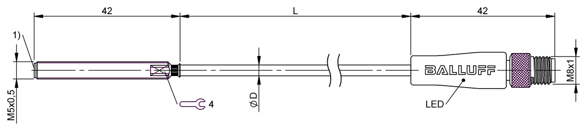 BES063K - BES M05EG-POD08B-ES00,2-GS49-T-R06 (Yüksek sıcaklığa dayanıklı endüktif sensörler) - Görsel 2
