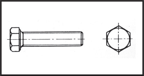 Altı Köşe Civata 6X16 Mm Aısı 316 Dın 933