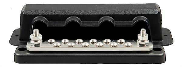Busbar 250A 2P With 12 Screws + Cover