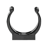 Plastic Support Clip, Ø25mm, Black