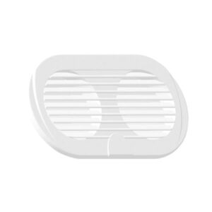 PLASTİK HAVALANDIRMA, Ø3", 195X105mm, BEYAZ. İKİLİ