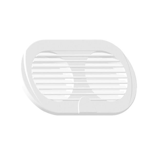 PLASTİK HAVALANDIRMA, Ø3", 195X105mm, BEYAZ. İKİLİ