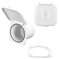 Case for Battery Switch w/Watertight Lid, White