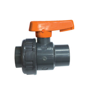 Ball Valve 1", Single Union BSPP, Plastic, Grey