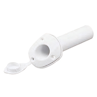 Rod Holder, w/ Cap, Plastic, Ø40mm, H.230mm, White