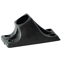 Rectangular Socket 60°, f/Tube Ø22mm, Plastic, Black