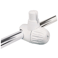Antenna Bracket for Rail Ø18-27mm, Plastic, White