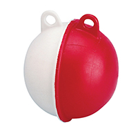 Surface Float w/2 Eyelets, Spherical, Ø13cm, Wh-Red