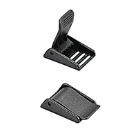 Buckle for 25mm Webbing, w/ Notches, Plastic, Black