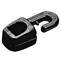 Snap Hook w/Eye Ø9x38mm, f/Ø6mm Cord, Polyam. White