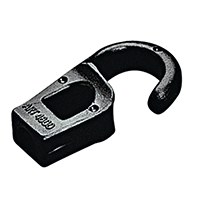 Snap Hook w/Eye Ø9x40mm, f/Ø6mm Cord, Polyam. White