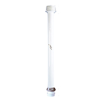 Table Pedestal, Fixed, Aluminium, Ø60x770mm, White