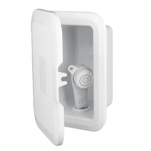 Case, Side mounted, w/Shower, 5m Hose, w/o Lid, White