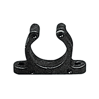 Plastic Support Clip, Screwed, Ø40mm, Black