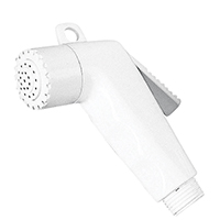 Shower Head, ABS, Short, 1/2" Thread w/o Hose, White