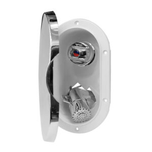 Case w/Chr.Shower, Mixer Tap, 3m Hose, w/Lid, Chrome
