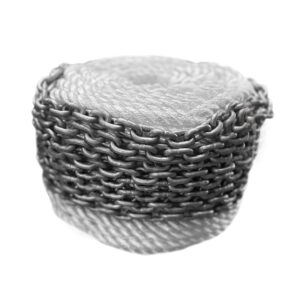 CABO Anchor Rope for windlass,Three Strand,ø12mm,L70m,Nylon,White,w/Lofrans' Chain ø6mm,ISO 4565,L8m