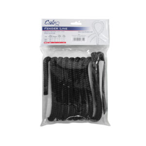 CABO Fender Line, Double Braided, w/ loop, Diam. 12mm, L 3m, Polyester, Black