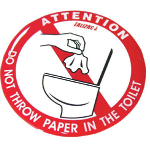 Silikon Etiket 80Mm No Paper İn The Toilet