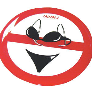 Silikon Etiket 80Mm No Swimsuits
