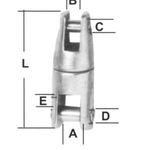 ANCHOR CHAIN CONNECTION INOX FOR CHAIN 6 & 8MM